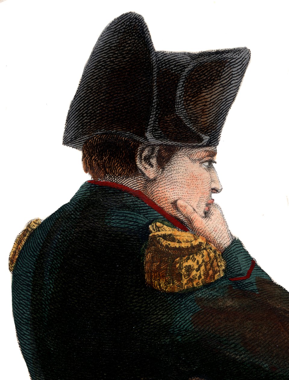Retrato de Napoleão I (1769-1821) na ilha de Santa Helena. de French School