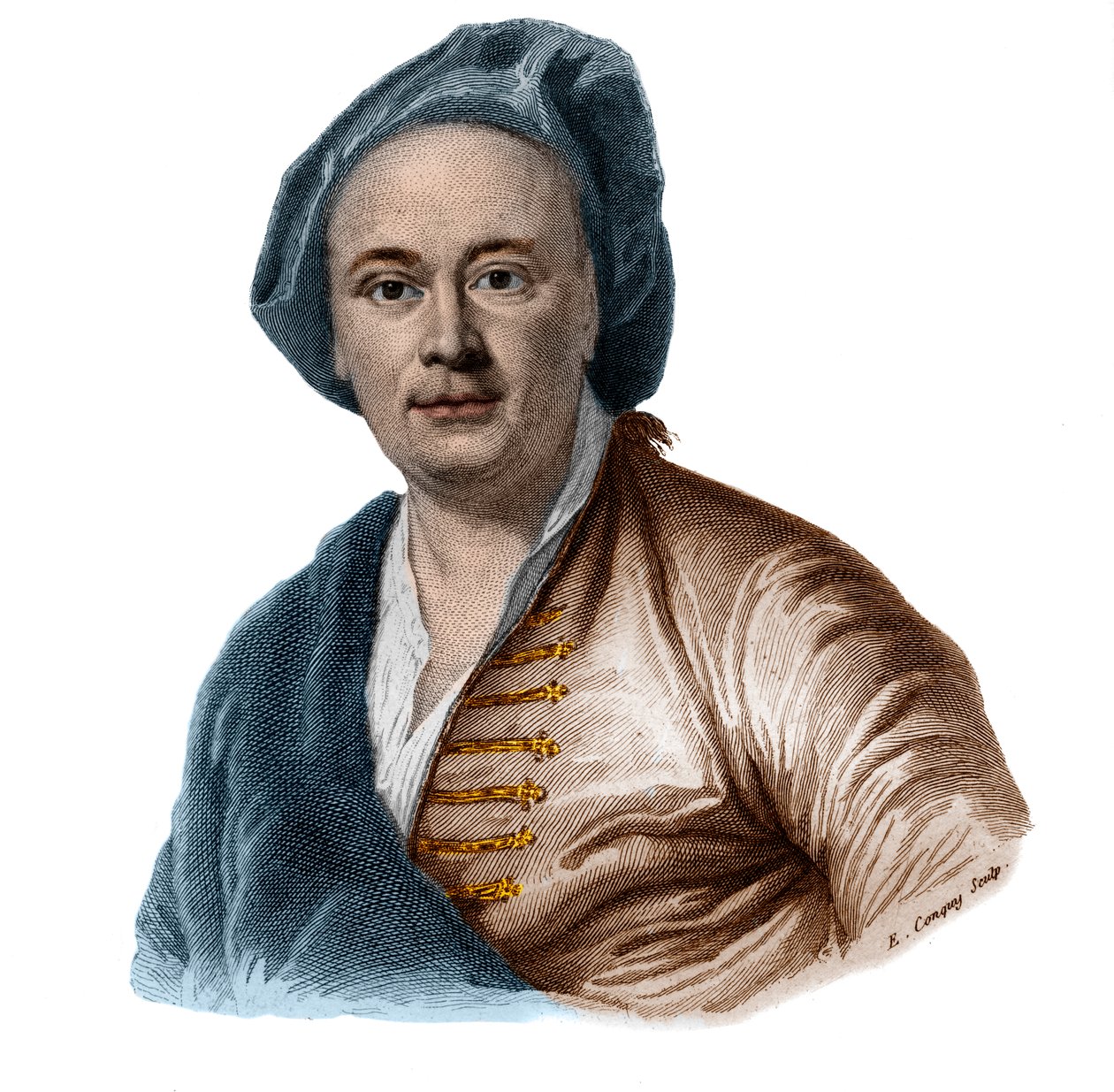 Retrato do pintor francês Maurice Quentin Delatour (De La Tour) (1704-1788). de French School