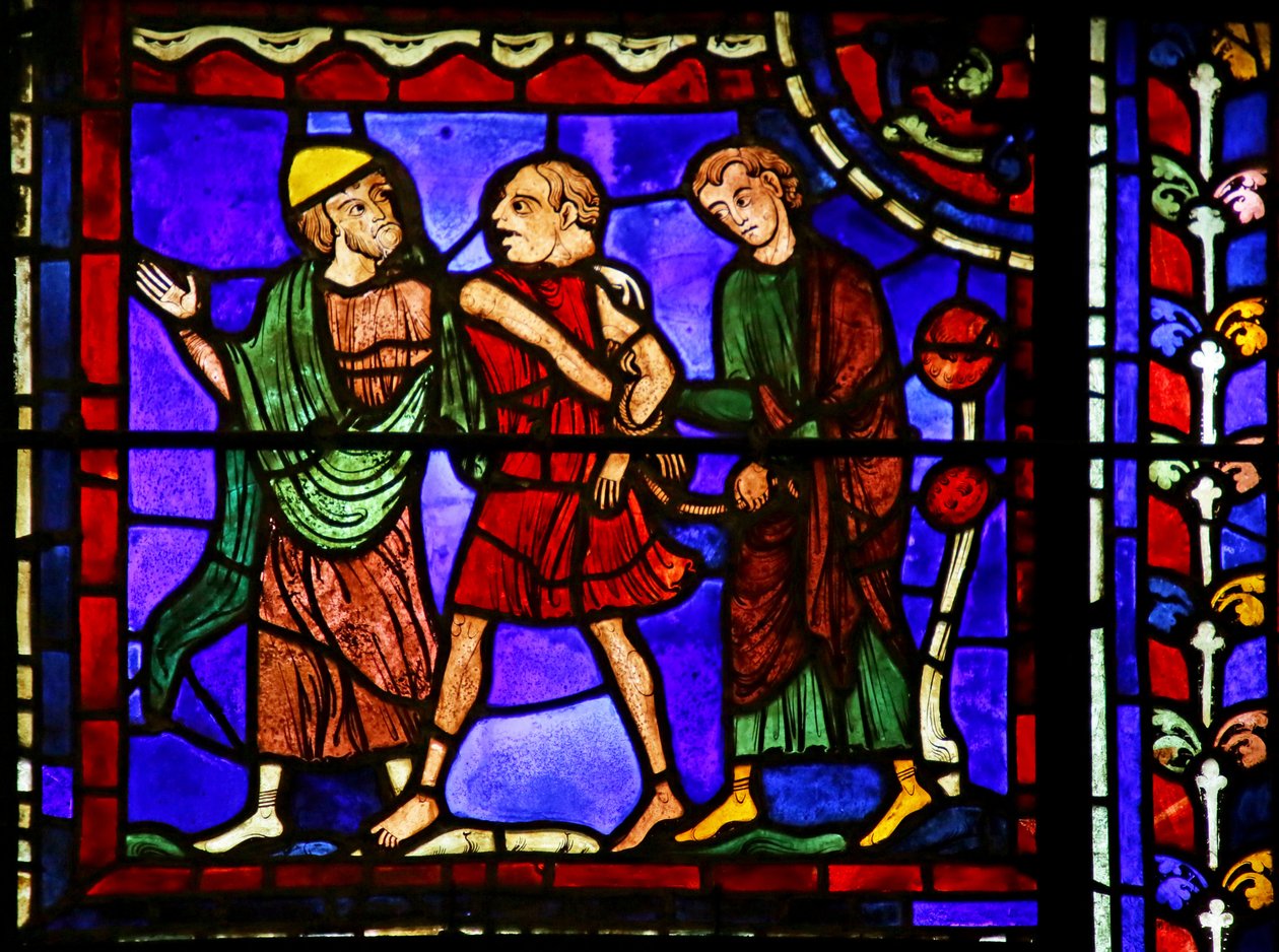 Cena da vida de St. Martin, Catedral de Chartres de French School