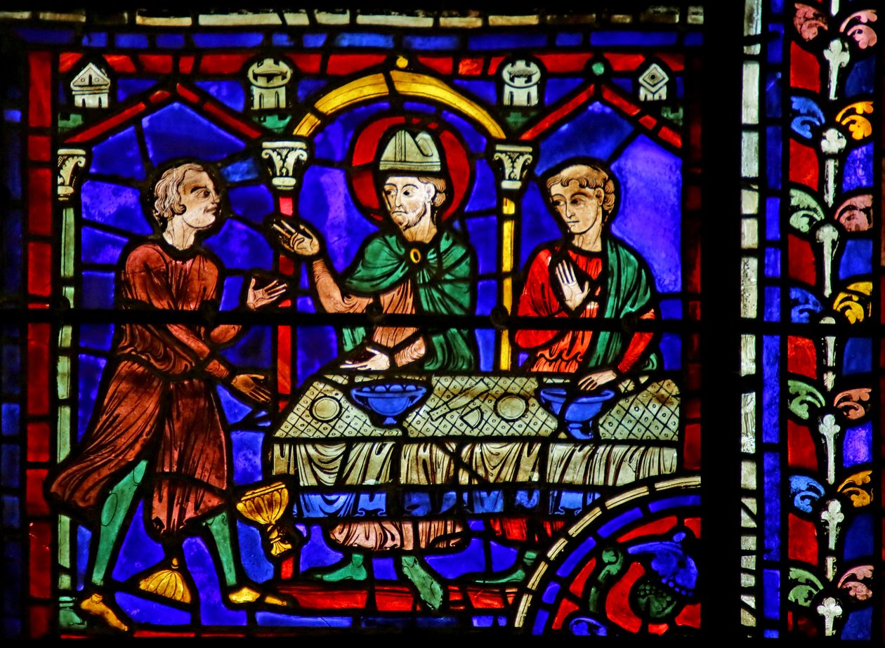 Cena da vida de St. Martin, Catedral de Chartres de French School