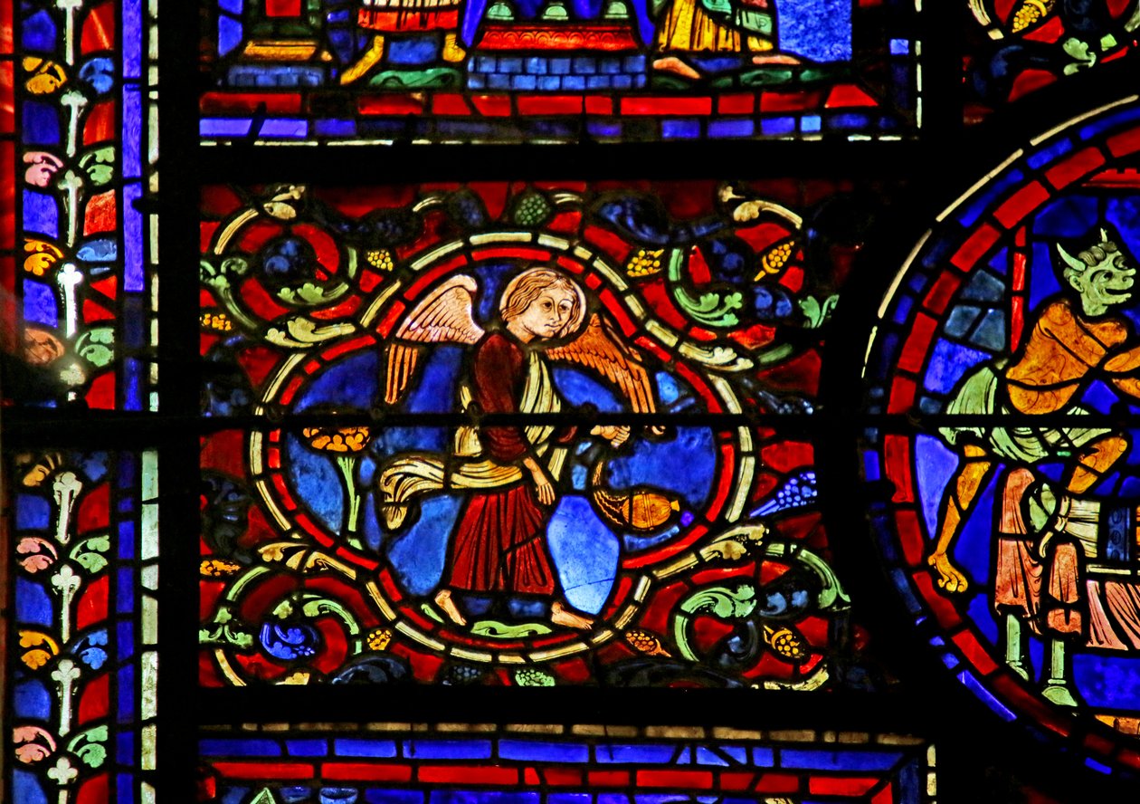 Cena da vida de St. Martin, Catedral de Chartres de French School