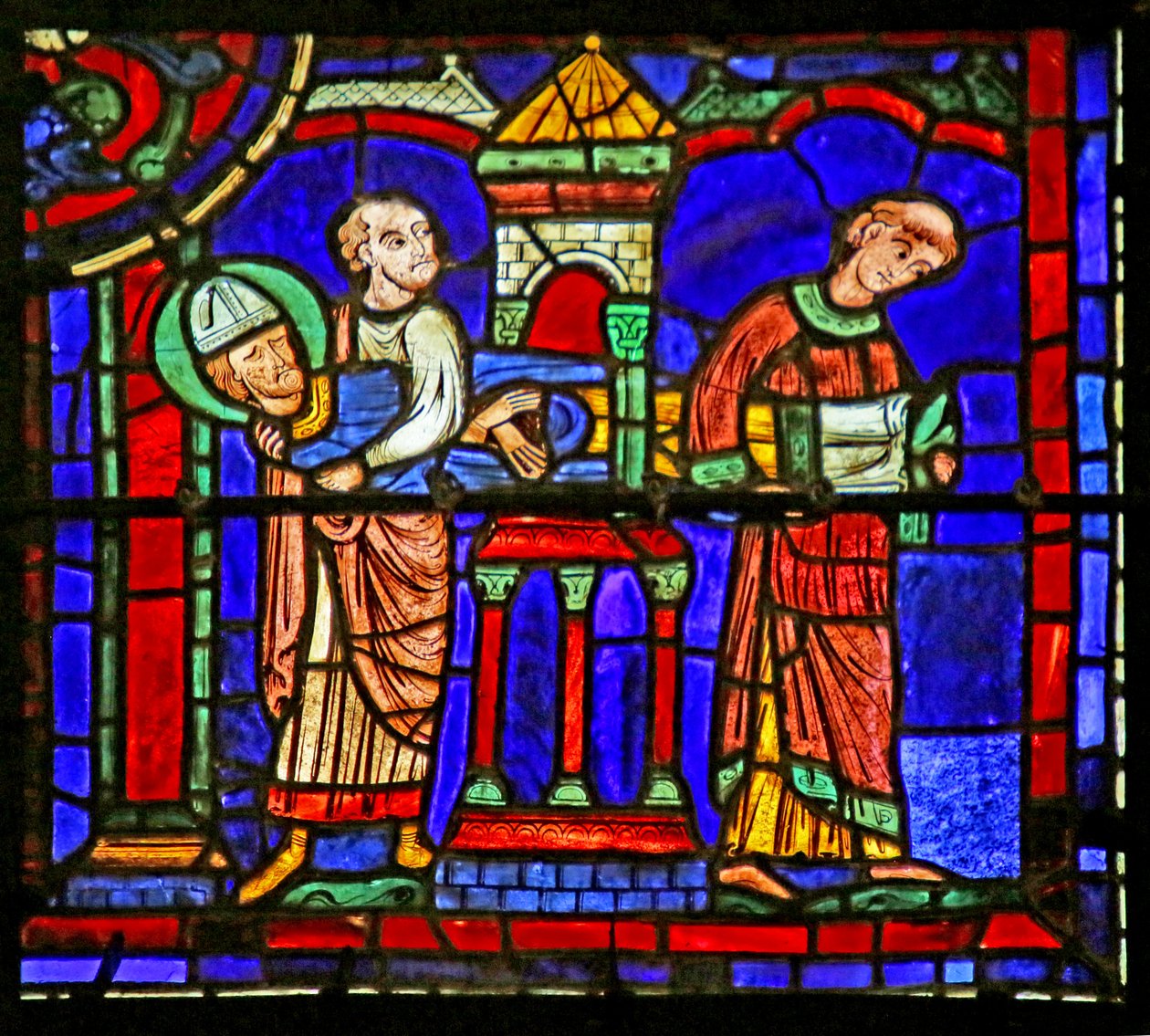 Cena da vida de St. Martin, Catedral de Chartres de French School