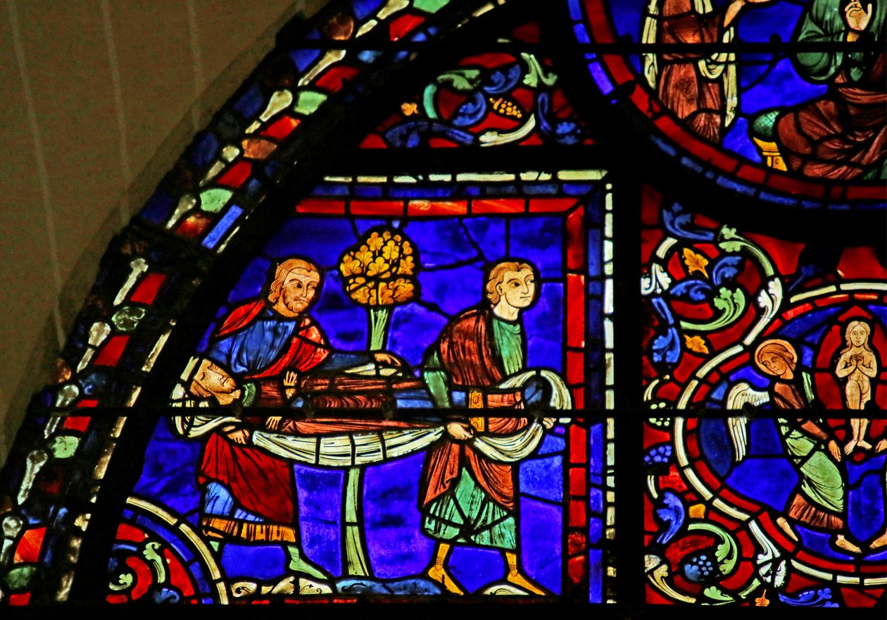 Cena da vida de St. Martin, Catedral de Chartres de French School