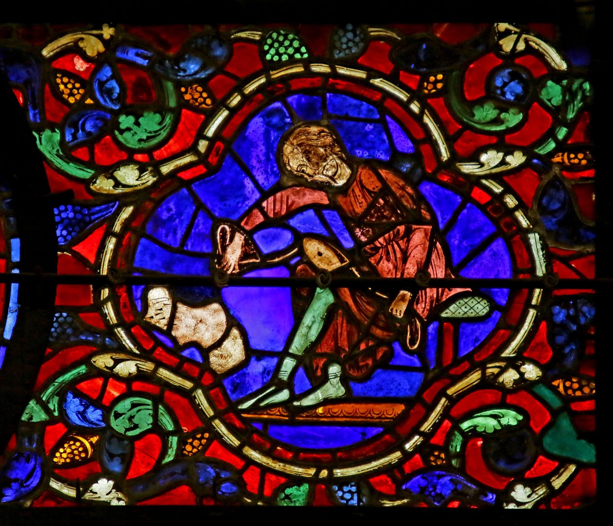 Cena da vida de St. Martin, Catedral de Chartres de French School