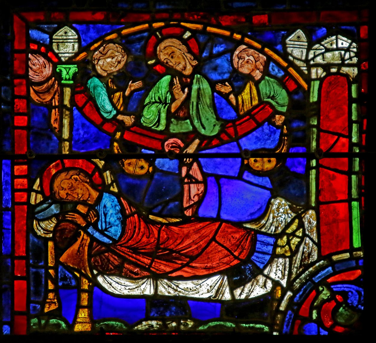 Cena da vida de St. Martin, Catedral de Chartres de French School