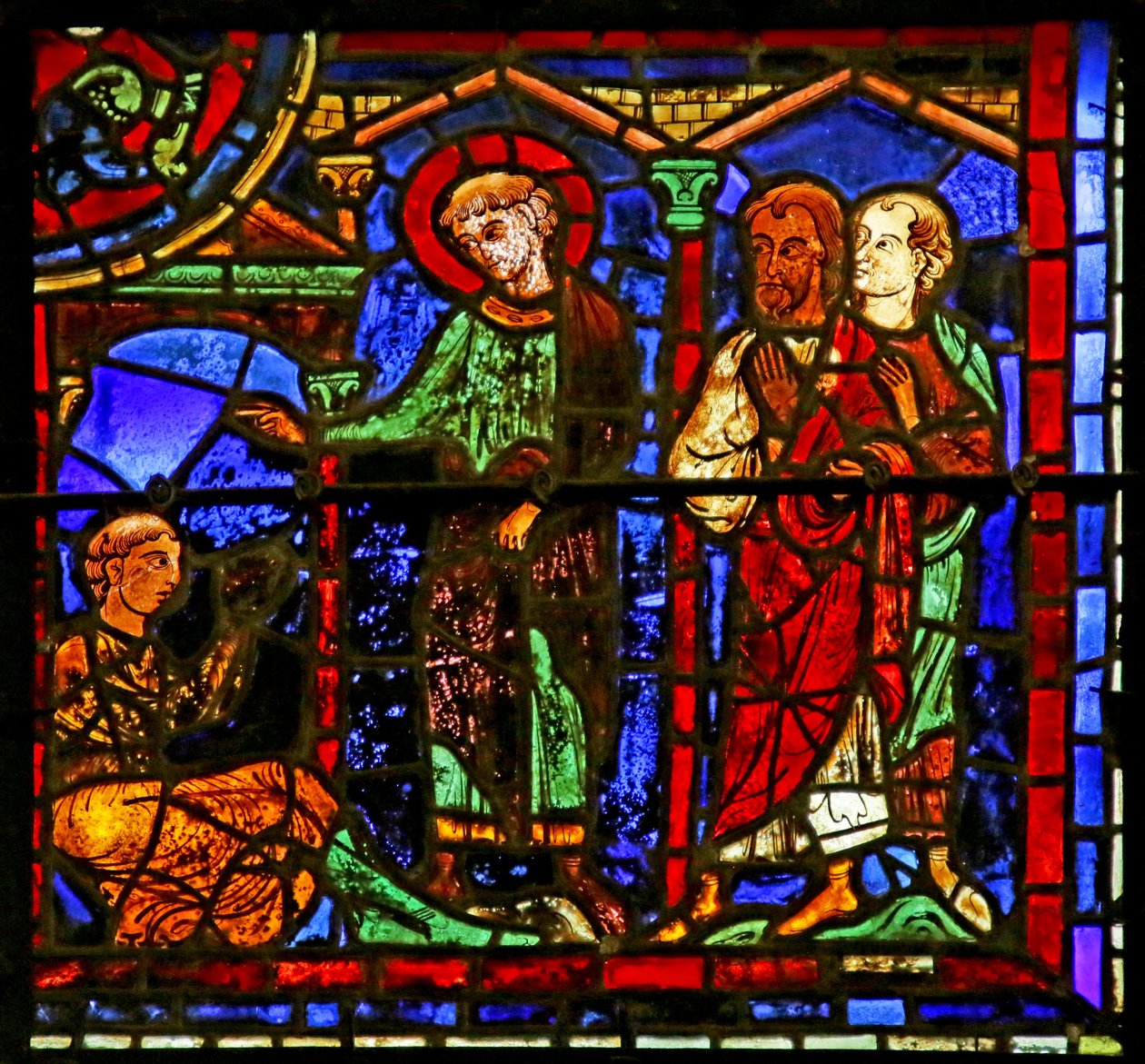 Cena da vida de St. Martin, Catedral de Chartres de French School