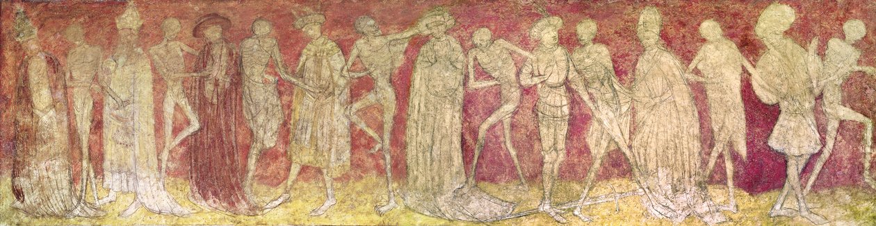 A Dança da Morte, do coro (tempera na pedra) de French School