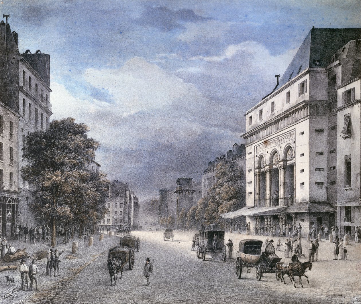 O Teatro da Porte Saint-Martin, Paris, c.1840 de French School