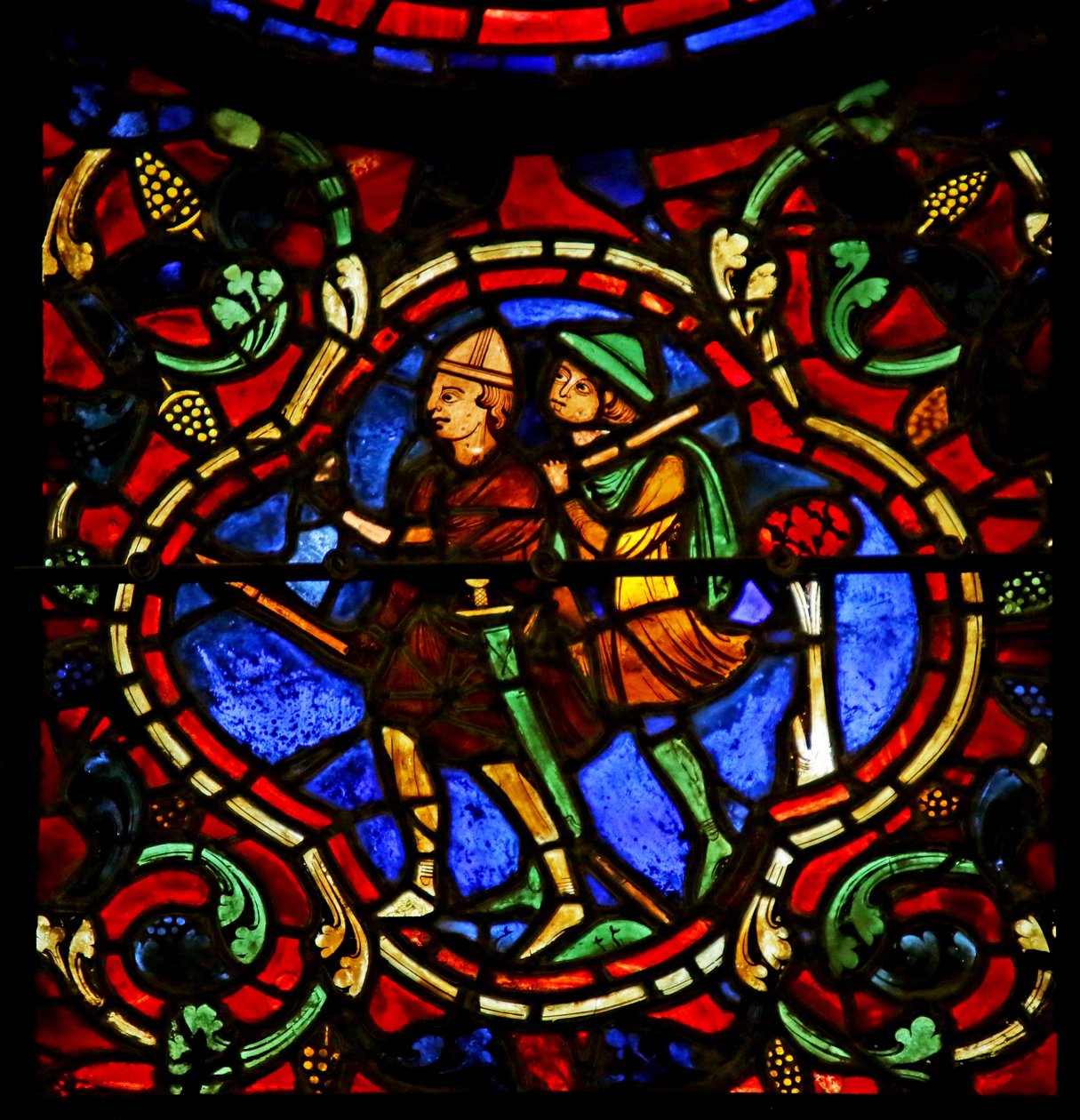 Dois rufiões, cena da vida de St. Martin, Catedral de Chartres de French School