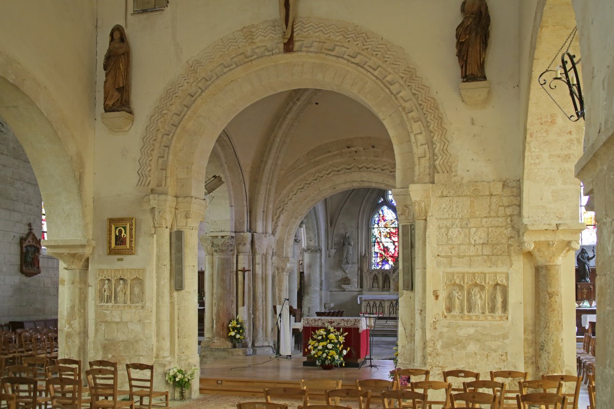 Vista, de, a, romanesca, Chancel, arcos de French School