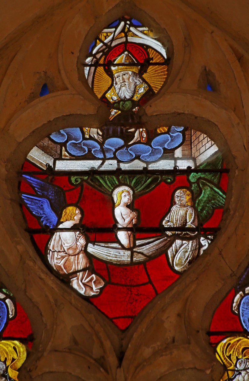 Janela representando a ascensão da alma de Saint Germain de French School