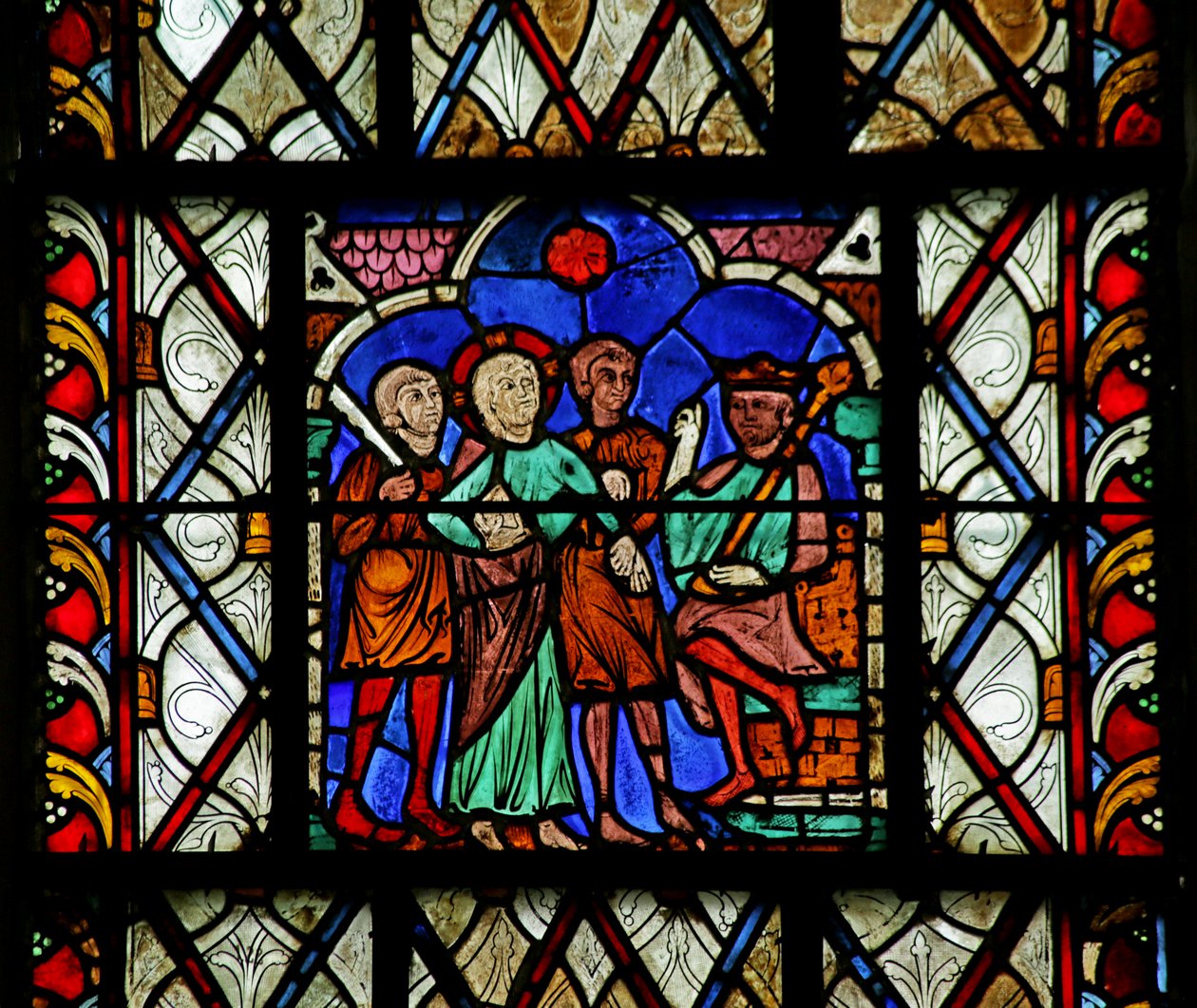 Janela representando Cristo antes de Pilatos de French School
