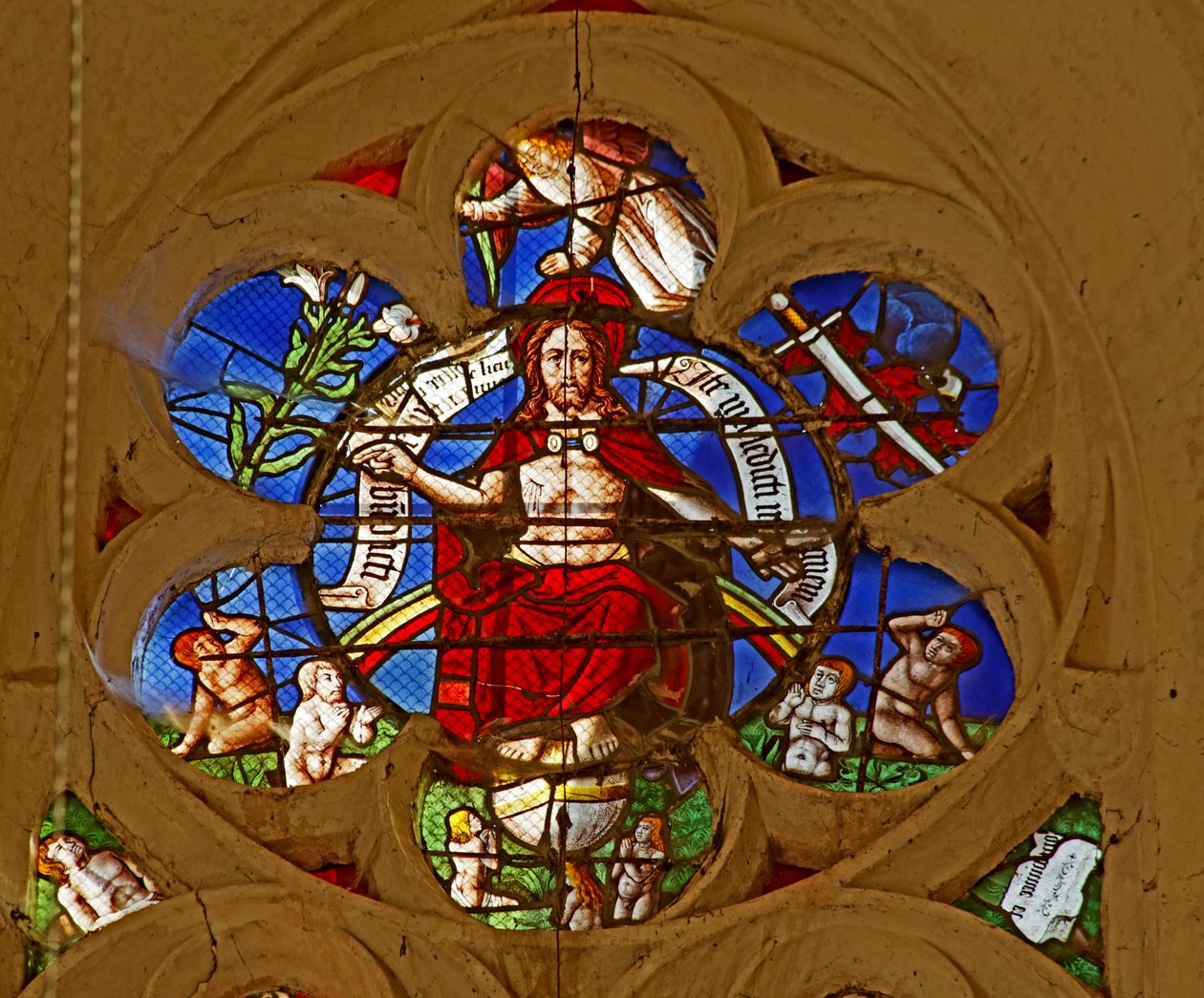 Janela representando Cristo do Juízo Final de French School