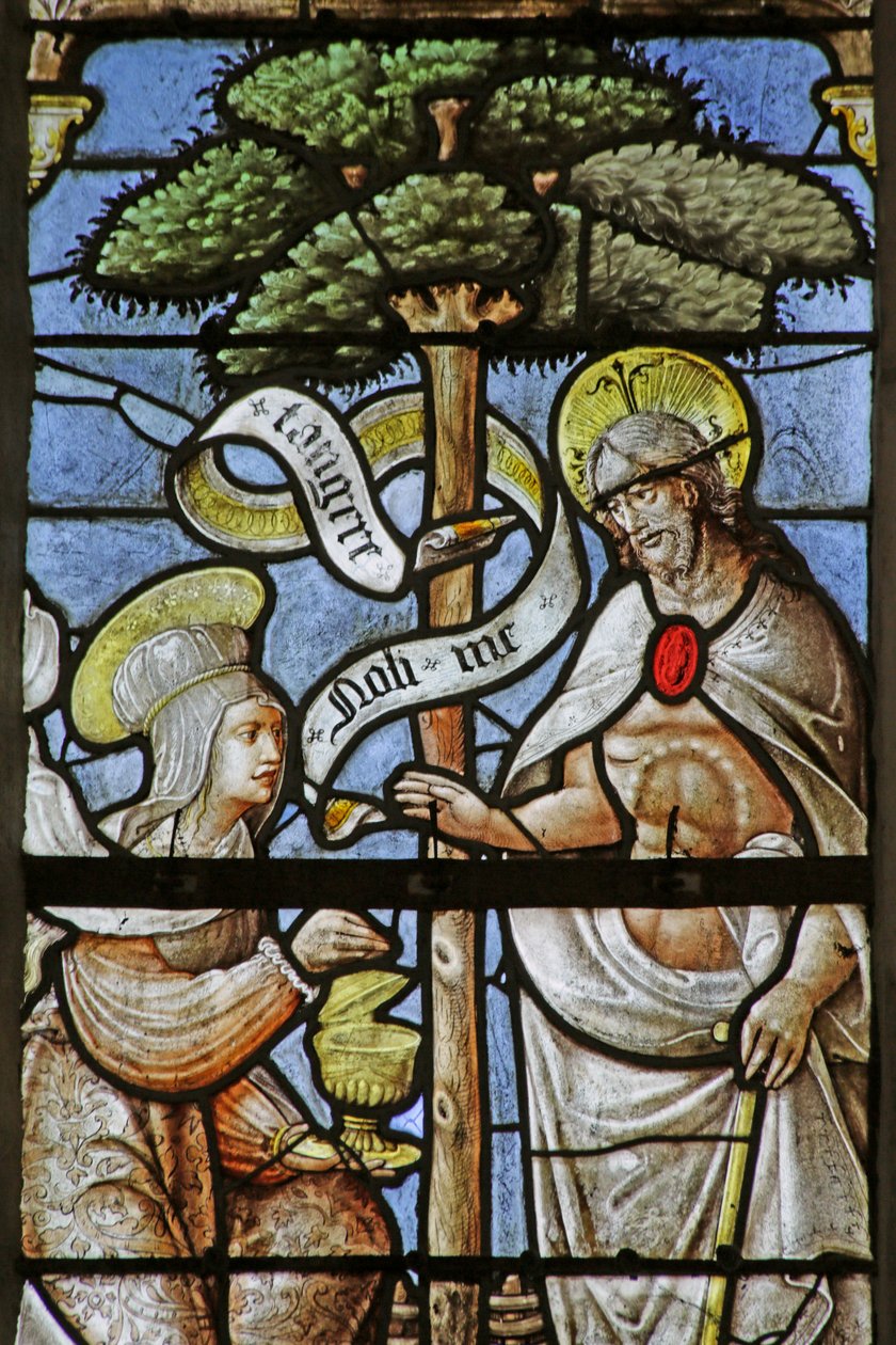 Janela retratando Noli me tangere de French School