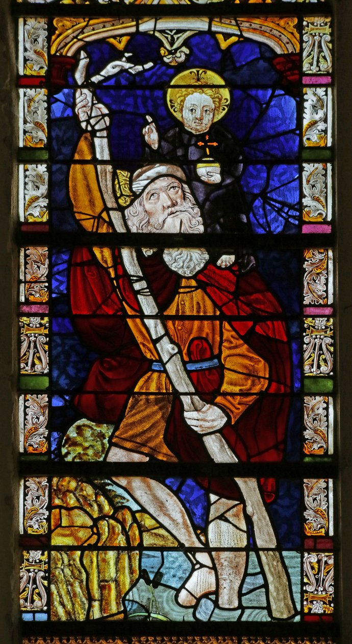 Janela retratando São Cristóvão de French School