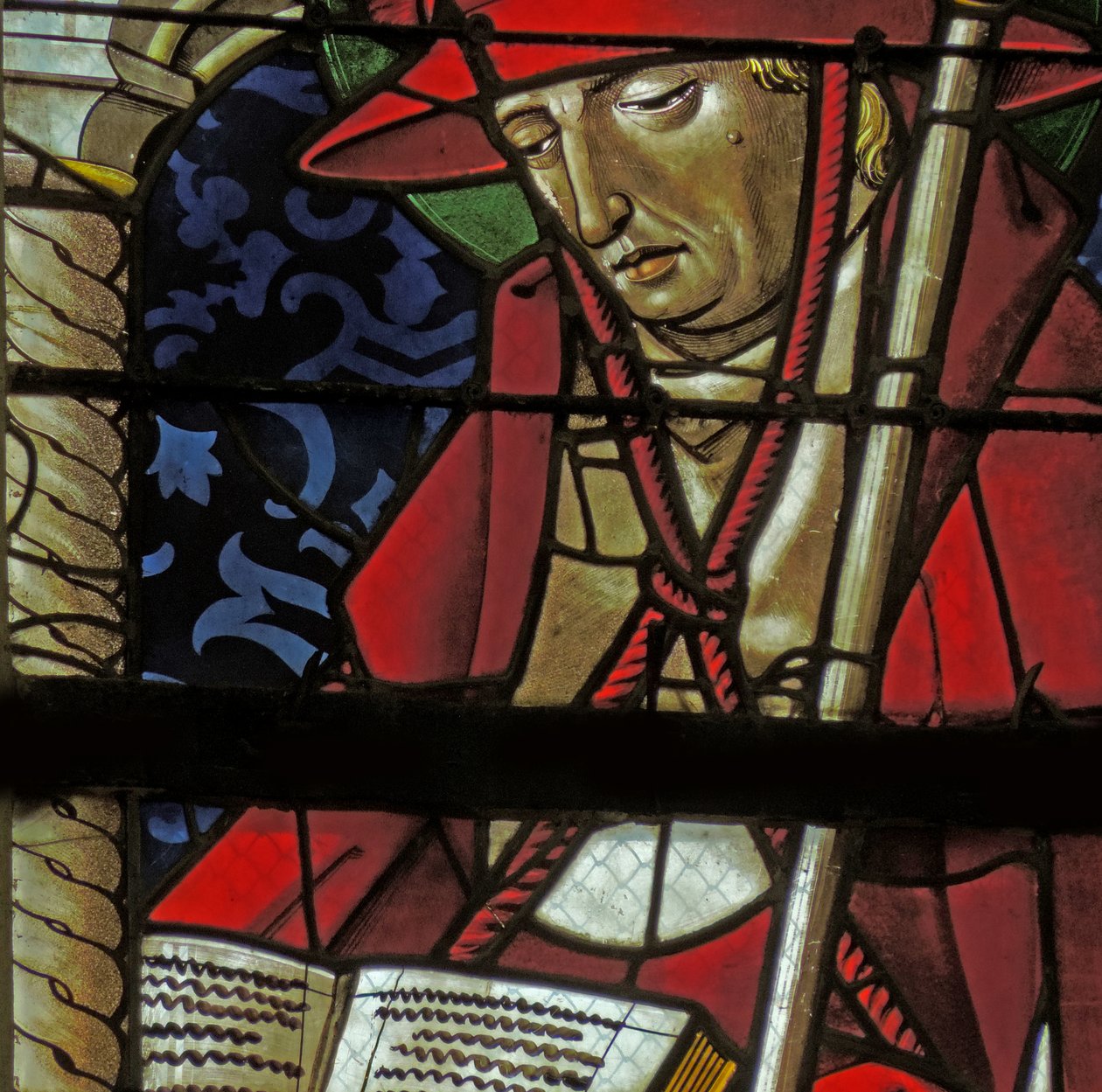 Janela retratando São Jerônimo de French School
