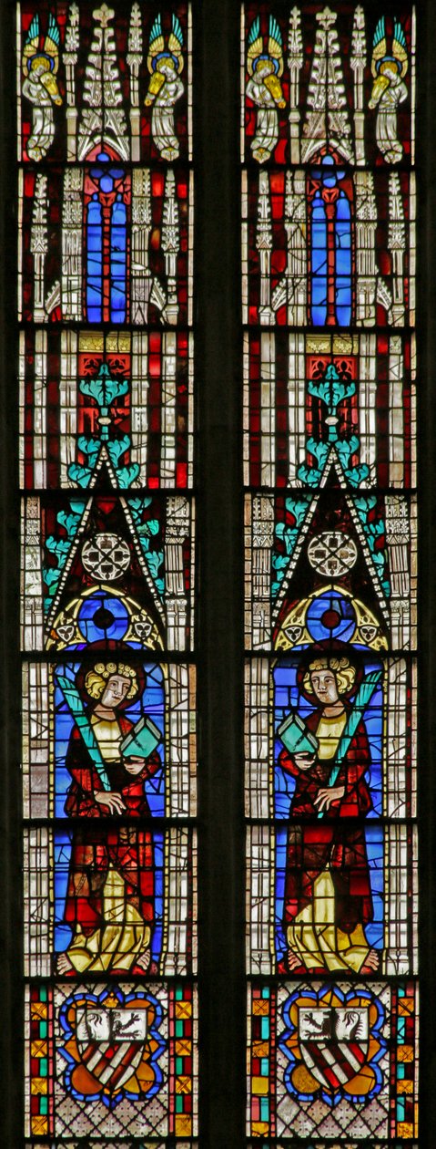 Janela retratando Saint Just e Saint Pasteur de French School