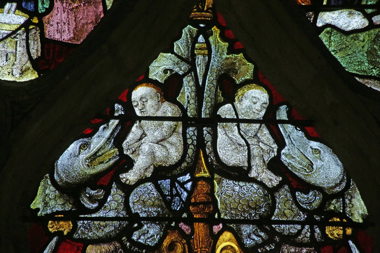 Janela, descrevendo, grotescos de French School