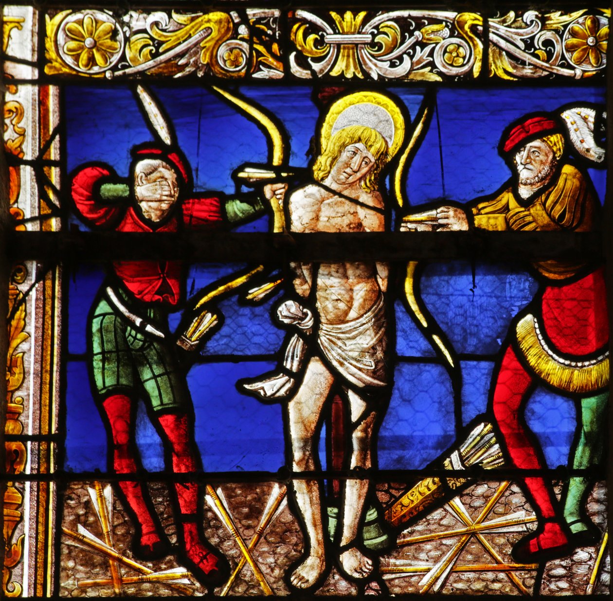 Janela retratando a morte de São Sebastião de French School