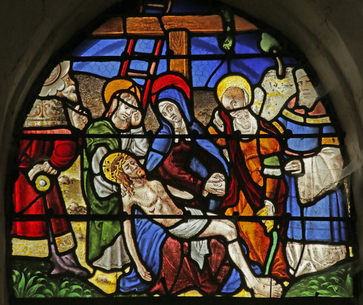 Janela, descrevendo, a, Pieta de French School