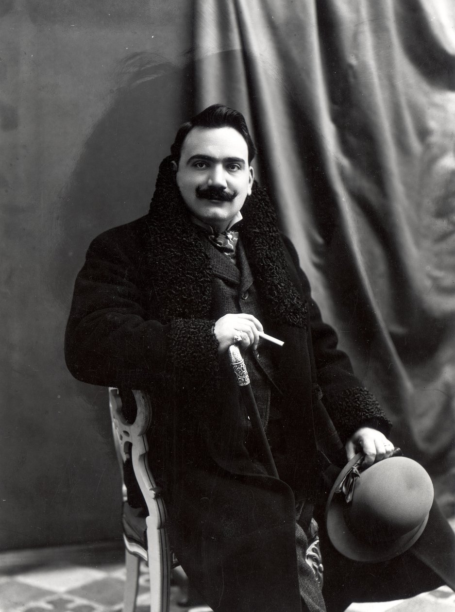 O tenor Enrico Caruso de Italian Photographer