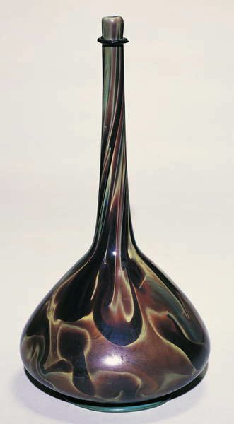Garrafa, Murano, 1500-25 (vidro Calcedonio) de Italian School