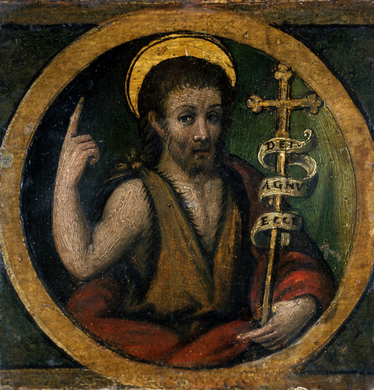 João Batista (tempera em madeira de álamo) de Italian School