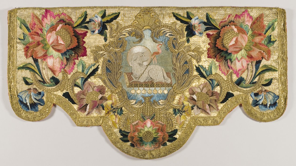Púlpito eclesiástico pendurado, c.1730 (têxtil) de Mexican School