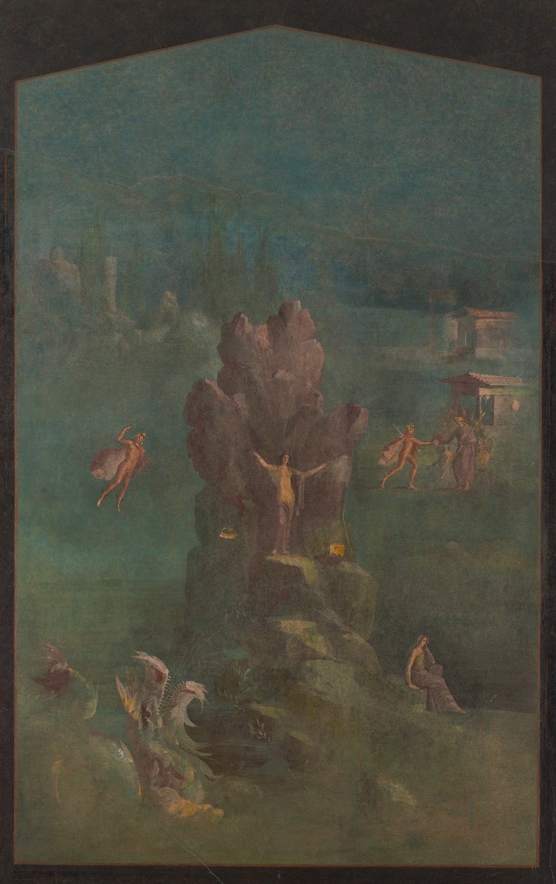 Perseu e Andrômeda na paisagem, da villa imperial em Boscotrecase de Roman