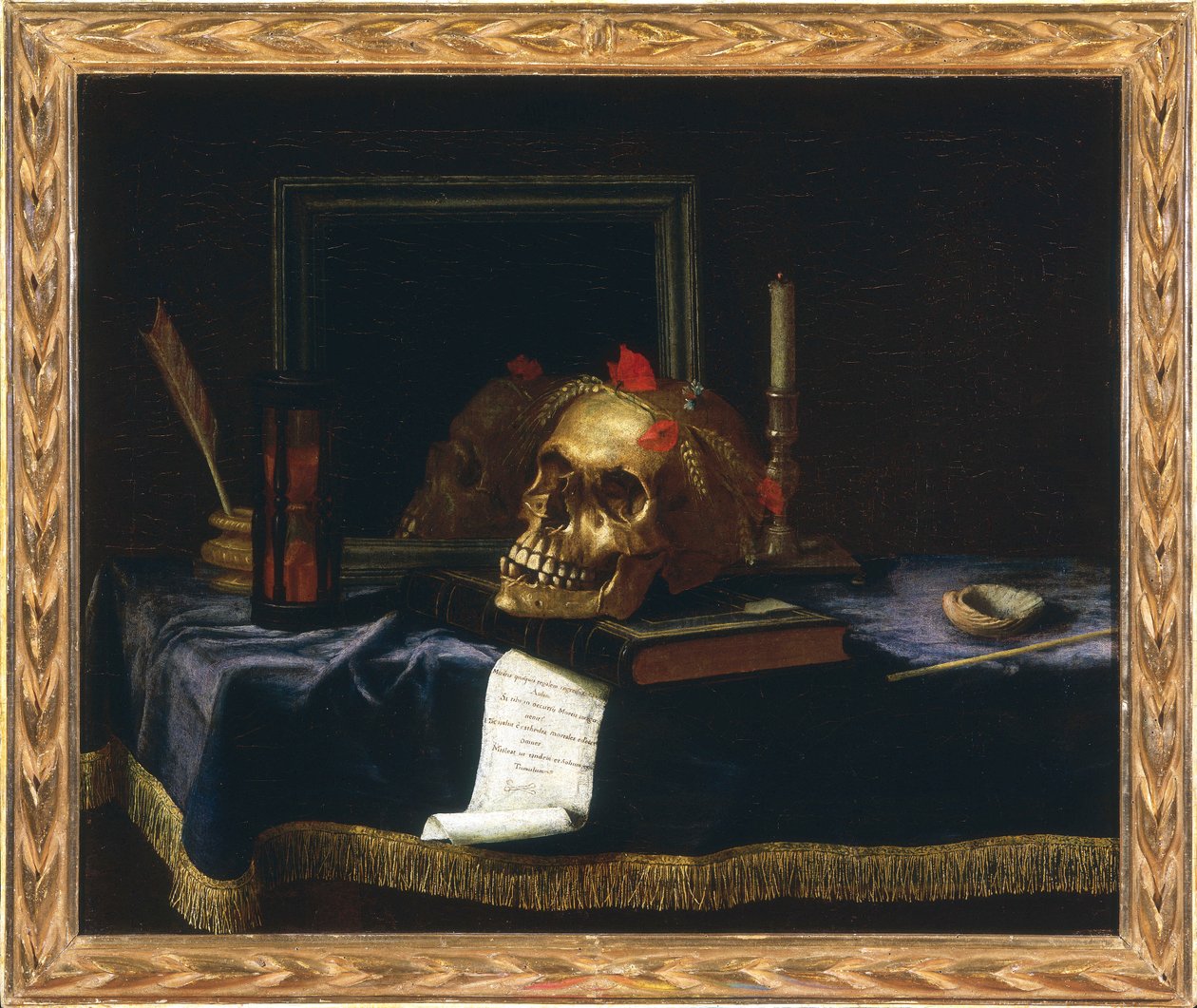 Ainda vida com Memento Mori de Unknown