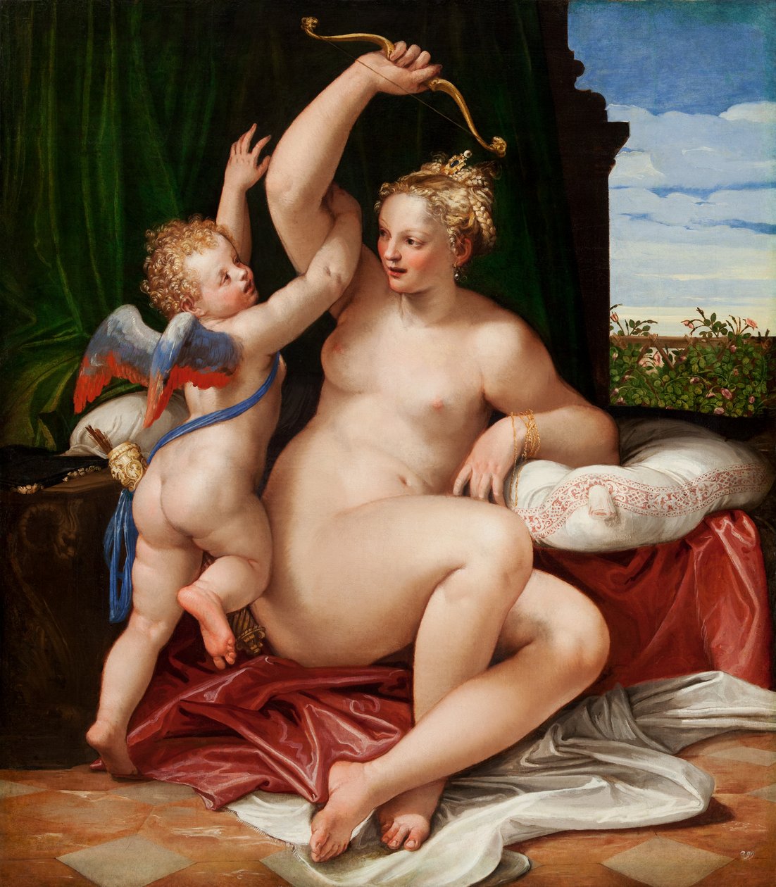 Vênus Desarmando Cupido, 1550-55 de Paolo Veronese