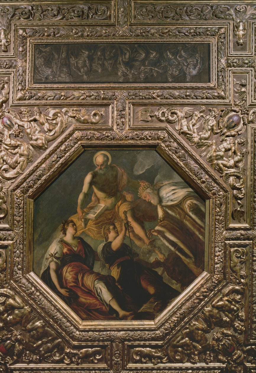 Doge G. Priuli recebendo justiça, 1567 de Tintoretto
