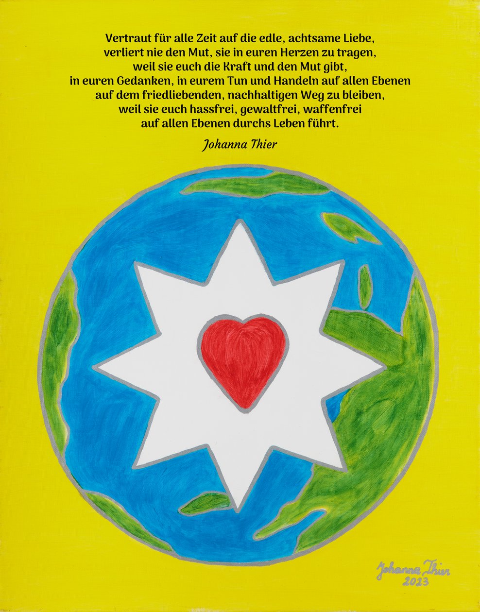 O amor nobre e atento nos nossos corações traz e mantém a paz neste mundo de Johanna Thier