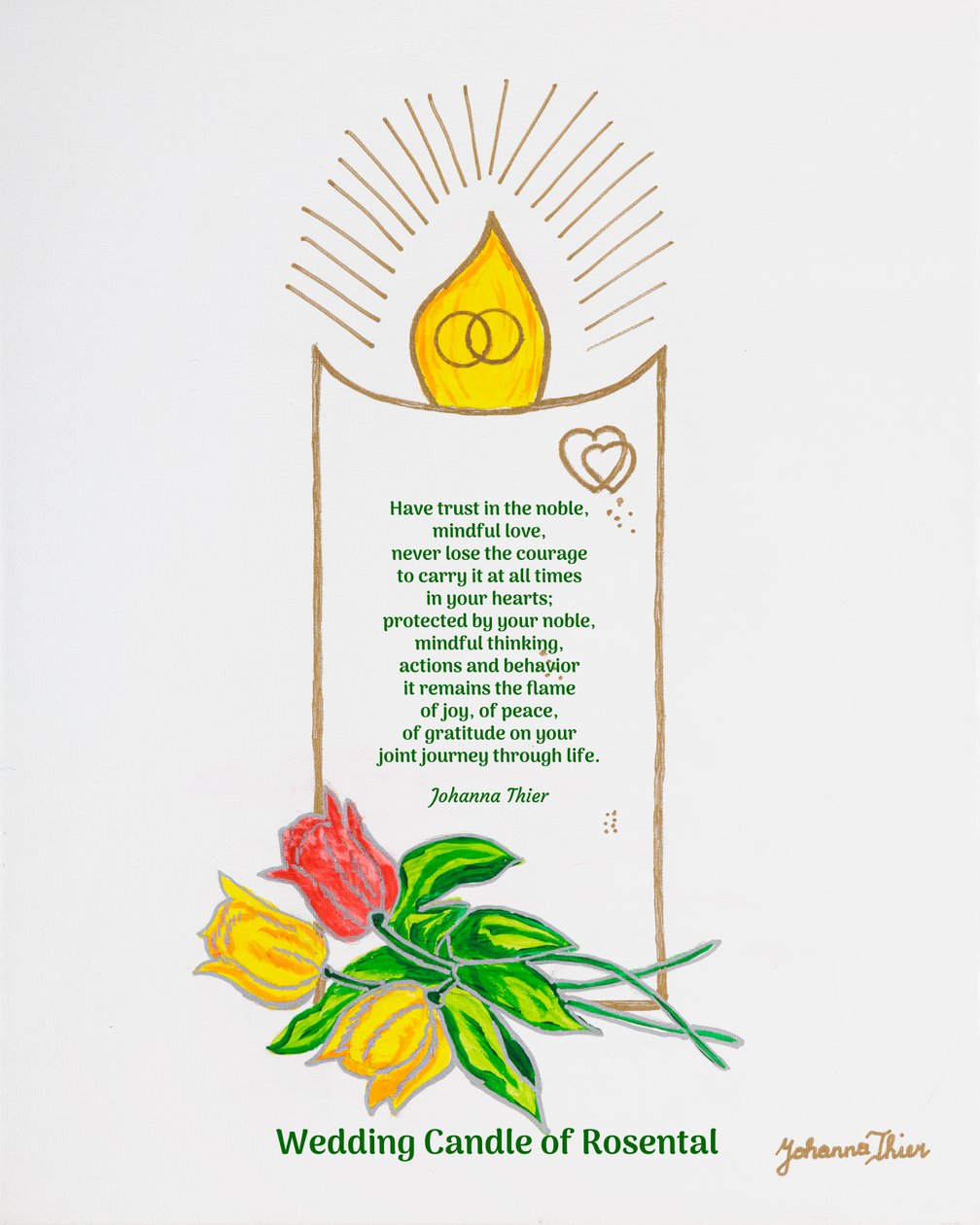 Vela de casamento de Rosental de Johanna Thier
