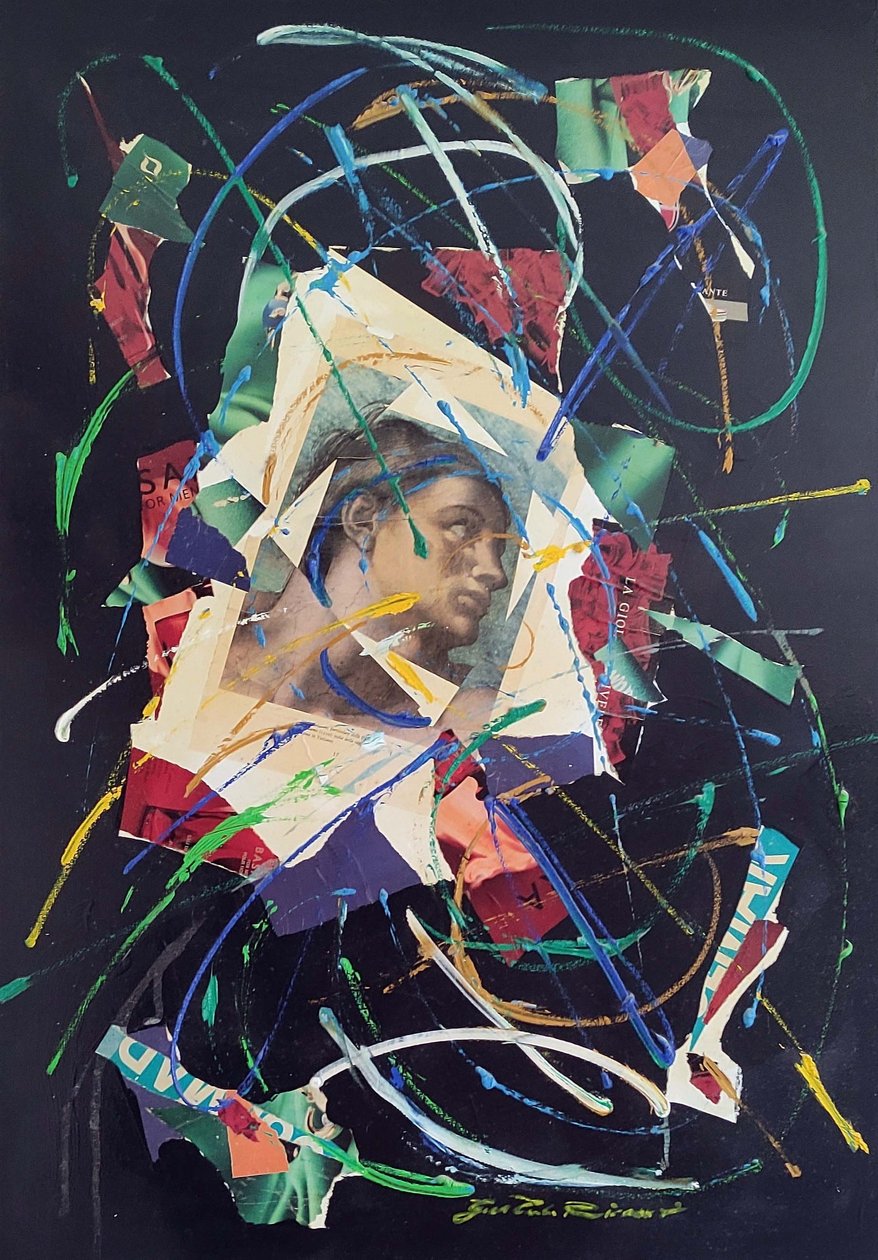 G. C. Riccardi, Adamo, 1986, Técnica mista sobre tela, 70x100, Itália. de Gian Carlo Riccardi