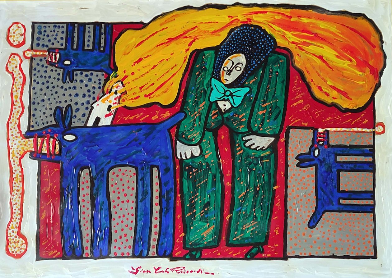 G. C. Riccardi, Sem título, 2007, acrílico sobre papel, 87x62, Itália. de Gian Carlo Riccardi