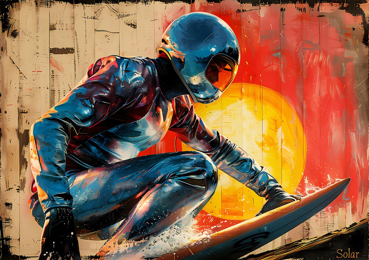 Quadro Surfer, poster de filme retro, decoração de parede, impressão de arte a pedido de F. Abderrahim