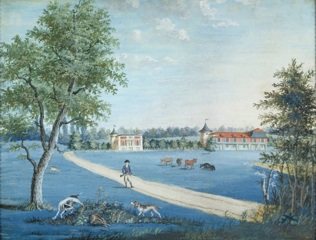 Caça no Parc du Raincy, c.1754-93 de 1717 1806 Carmontelle