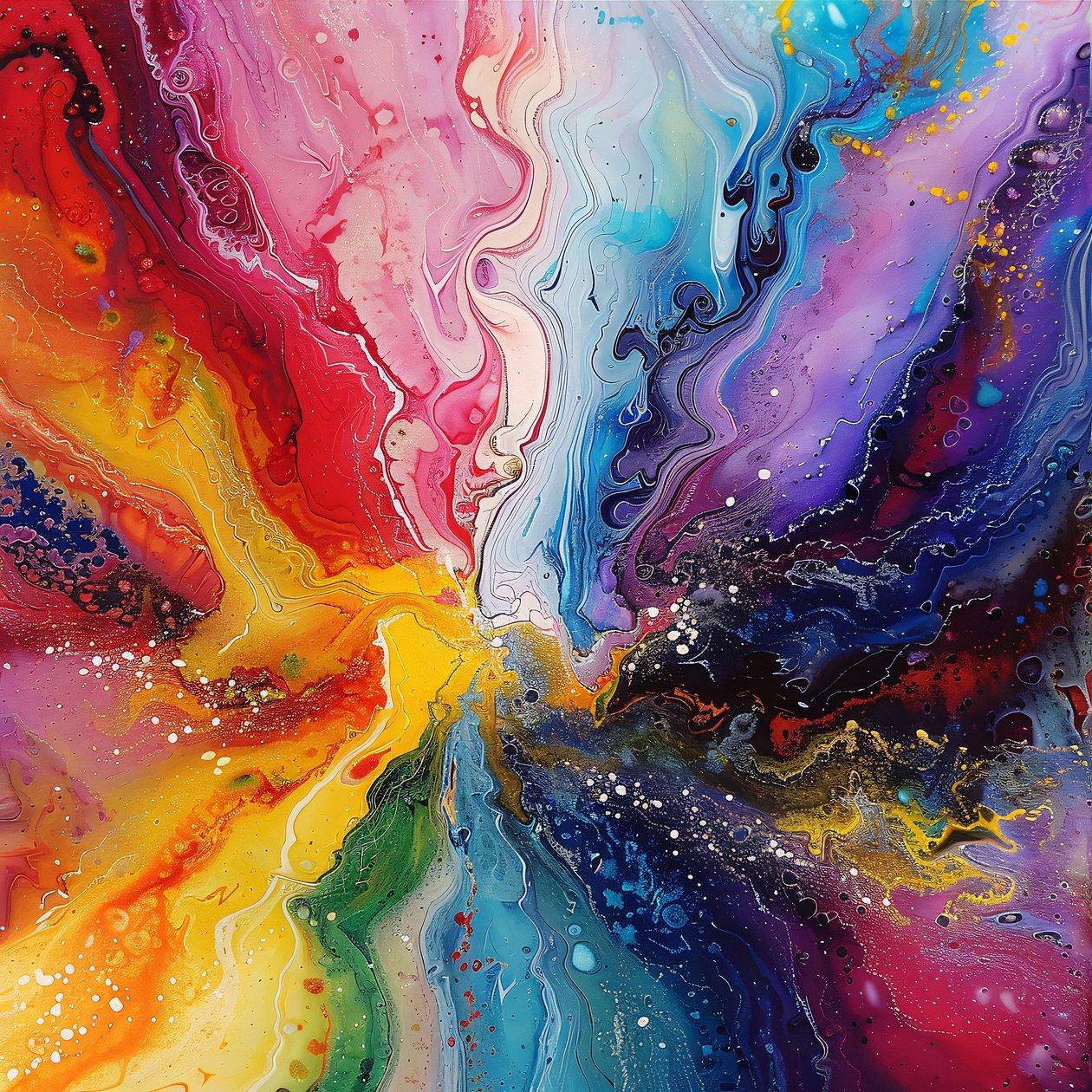Túnel de luzes de discoteca colorido abstrato para quarto Arte de parede contemporânea Impressões de F. Abderrahim