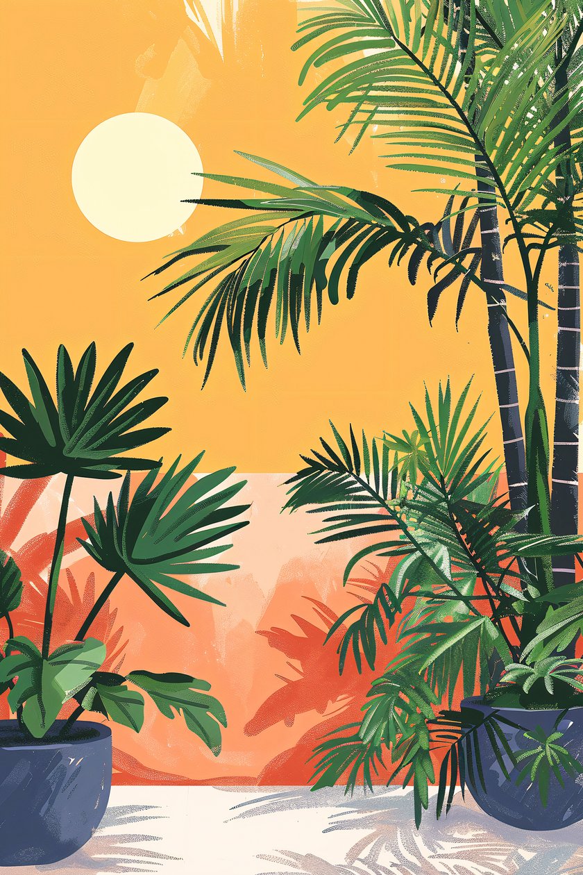 Cartaz estético Boho com planta Nova para impressões em tela de F. Abderrahim