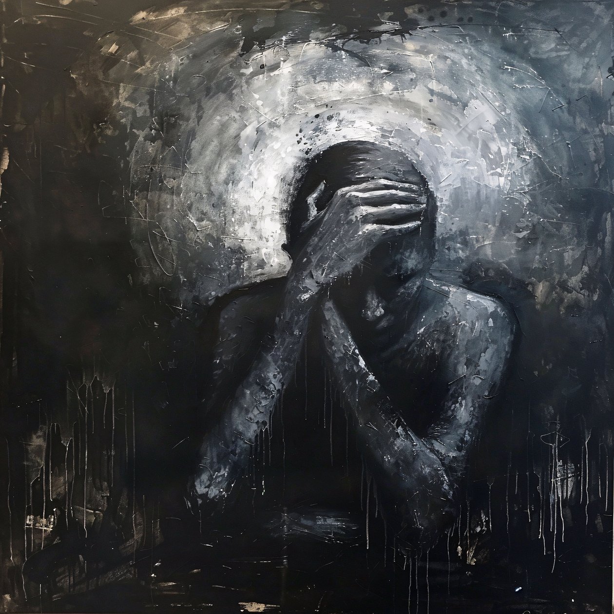 Abstract Surrealism Black  Dark chaos for Wall Posters  Prints de F. Abderrahim