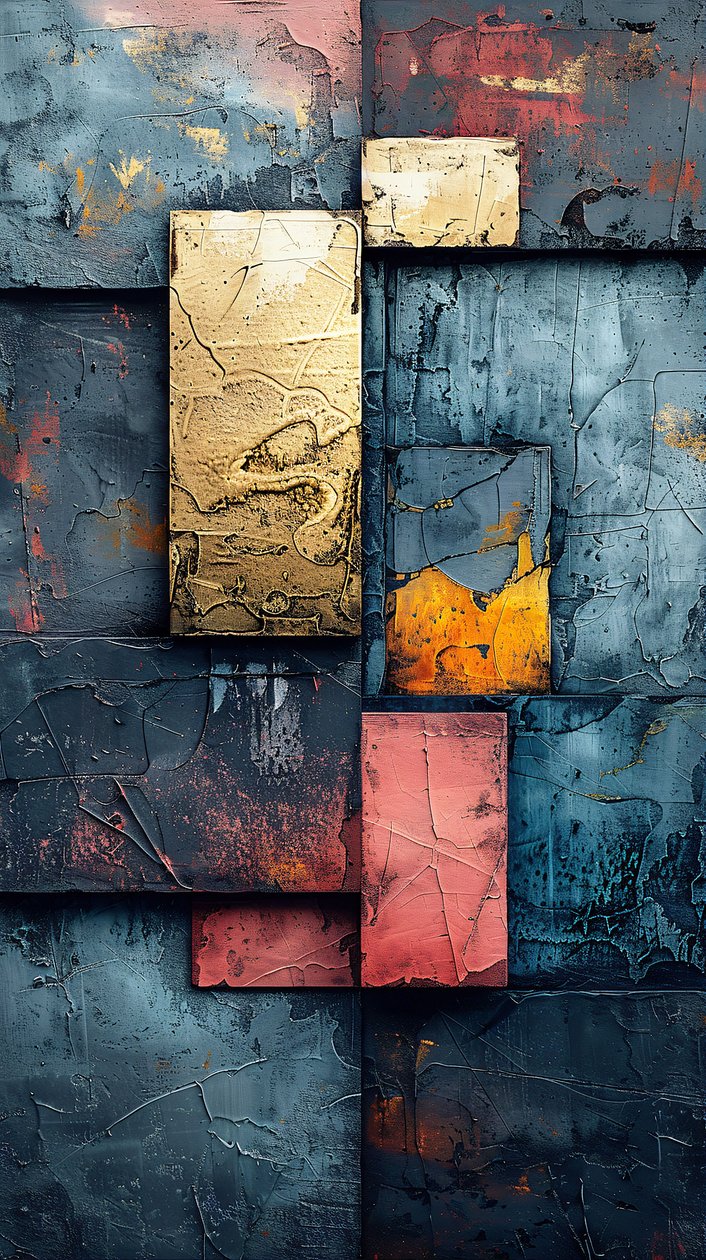 Impressões de arte mural online : Formas geométricas Padrão de pintura para decoração suspensa de F. Abderrahim