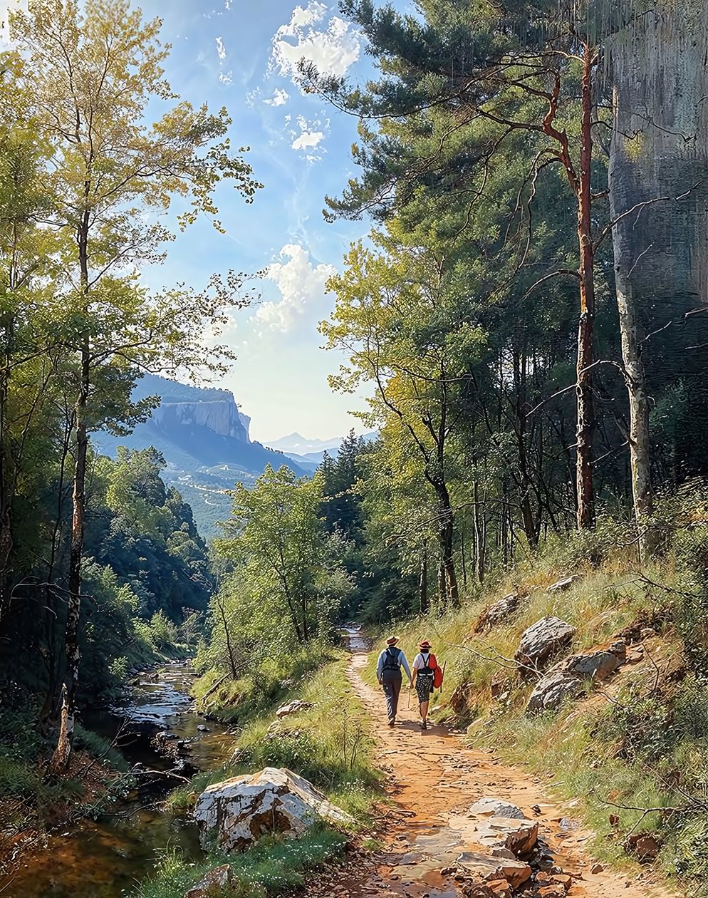 Caminhada na selva através das montanhas, paisagem Decorações de parede para qualquer divisão de F. Abderrahim