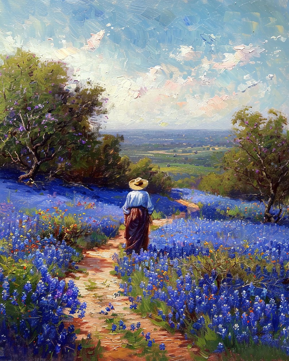Campo de lavanda com vista panorâmica, decoração de parede e impressões em tela de F. Abderrahim