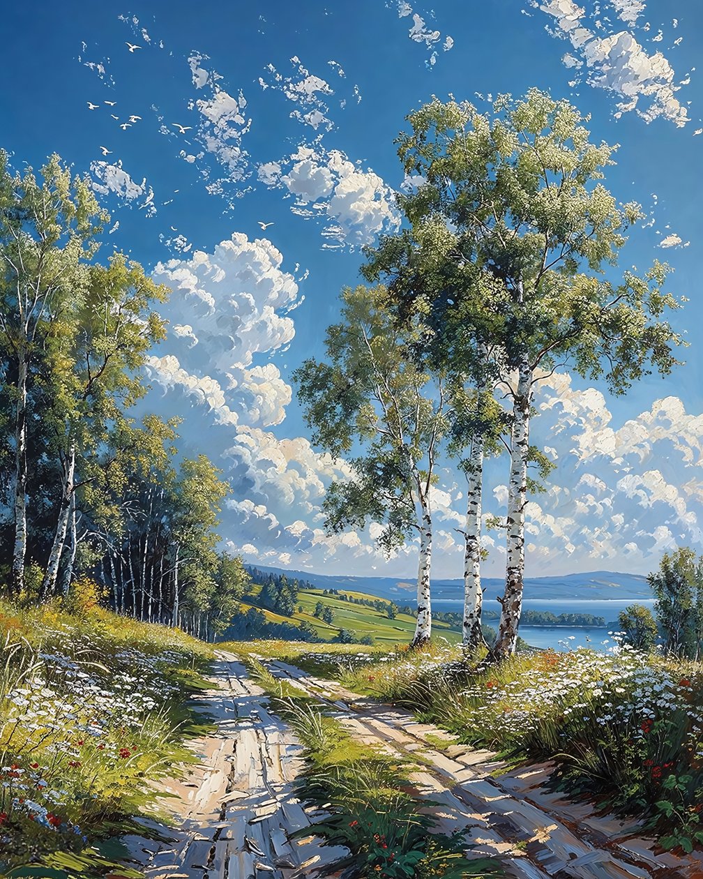 Árvores do bosque de outono, decorações de parede para qualquer divisão de F. Abderrahim