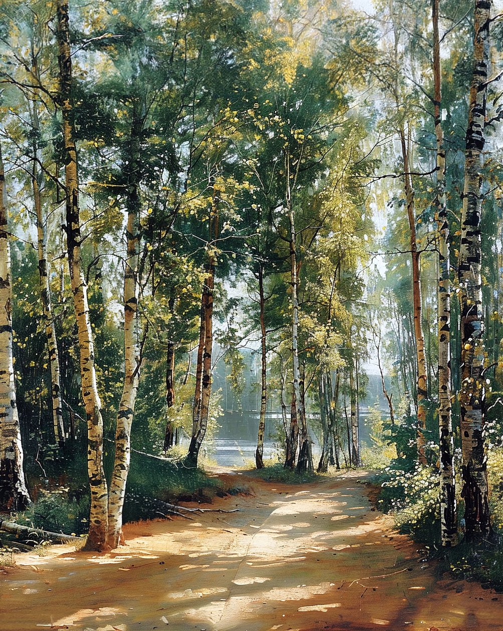 Estrada sinuosa floresta verde, decoração de parede para sala de estar de F. Abderrahim