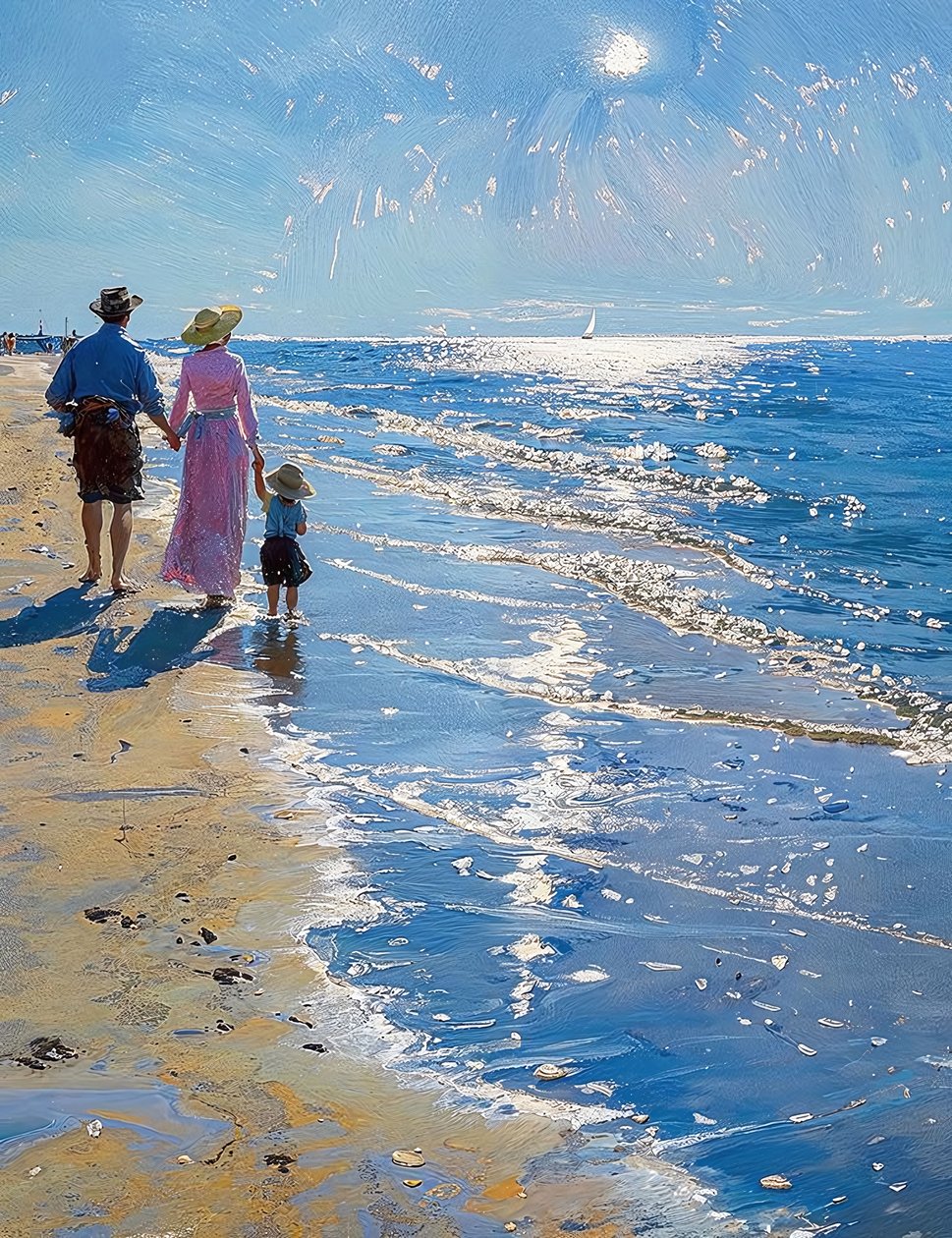 Paisagem com praia isolada, decoração de parede para qualquer divisão de F. Abderrahim