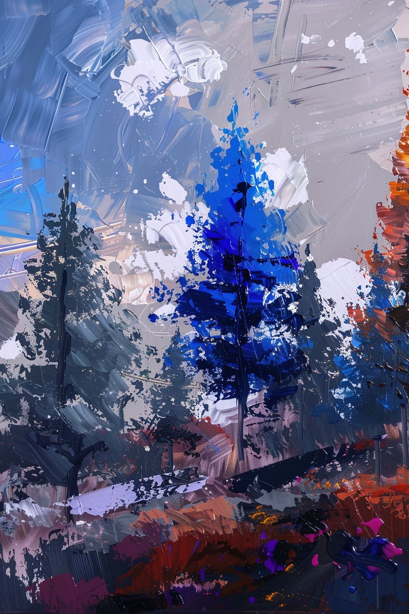 Paisagem bonita com uma floresta, decoração de parede que vai adorar de F. Abderrahim