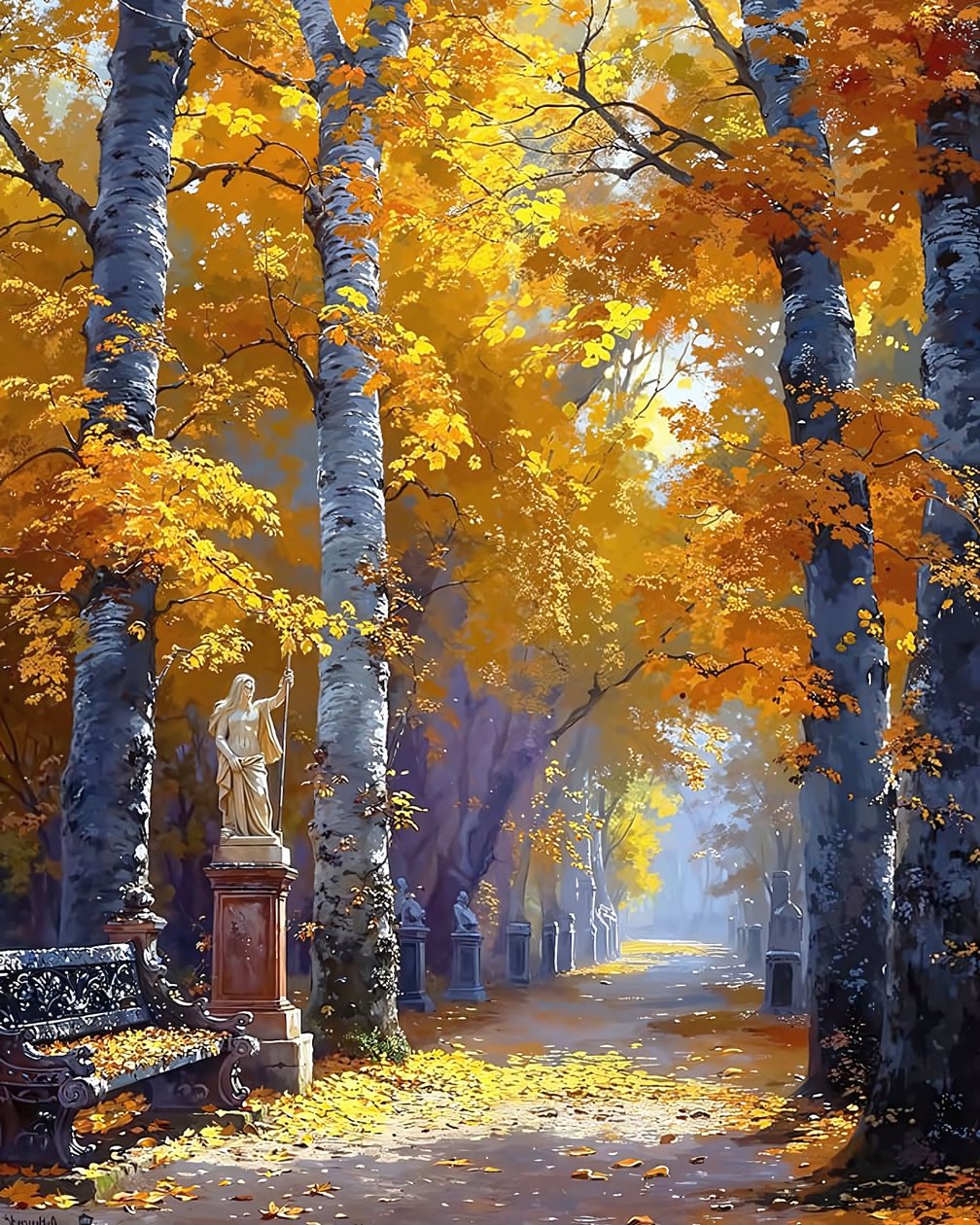 Paisagem bonita com floresta encantada, decoração de parede para quarto de criança de F. Abderrahim