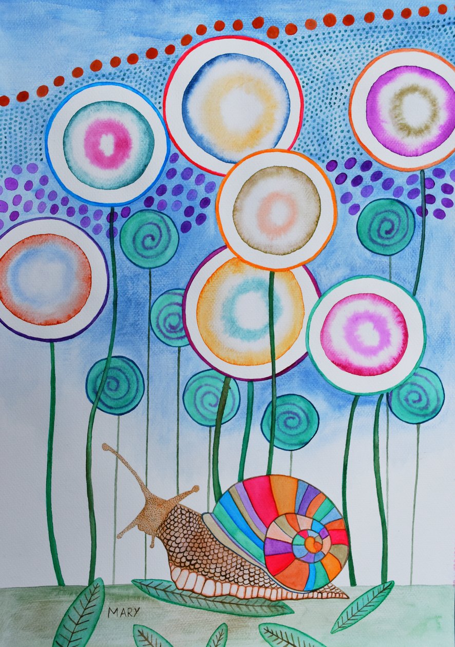 O mundo do Sr. Schnecke de Marys Watercolors